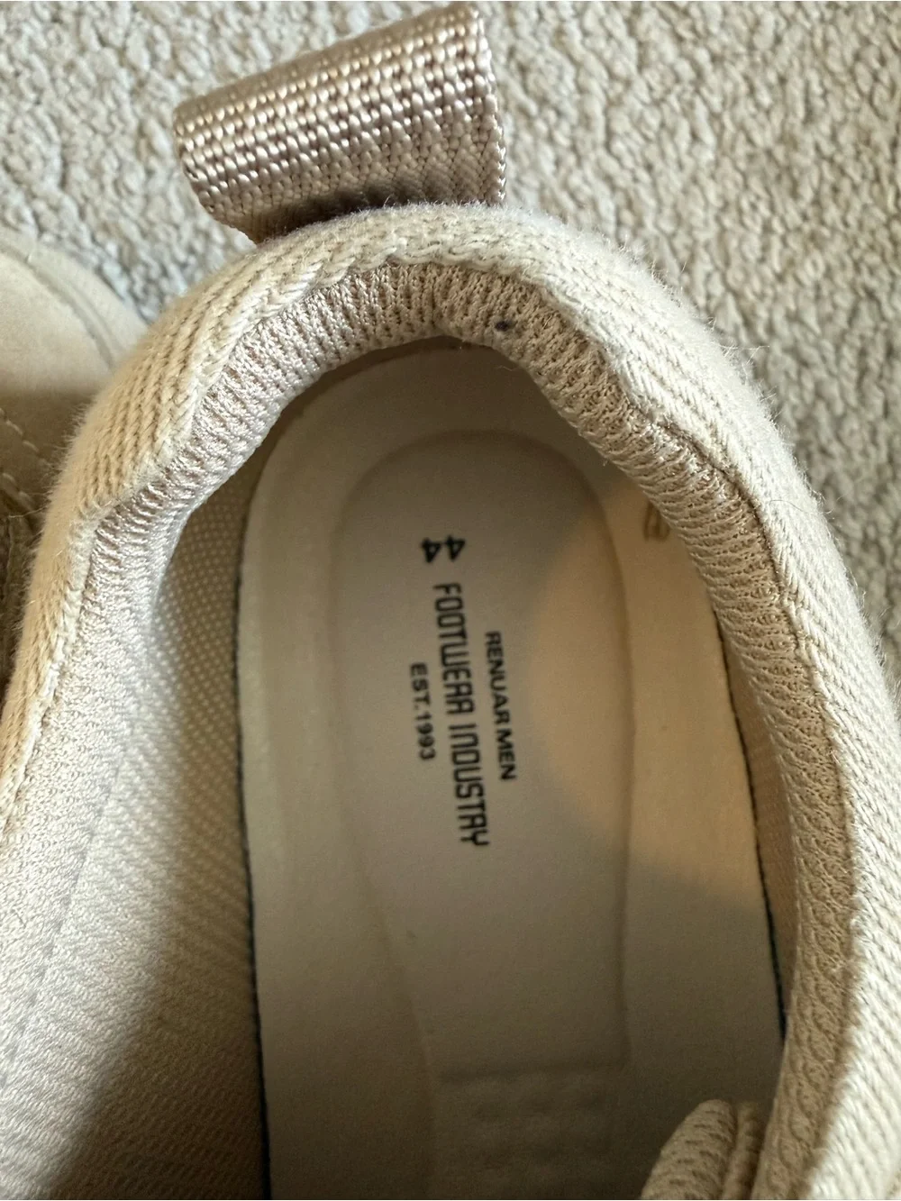 Renuar Men's Neutral Beige Casual Low-Top Sneakers